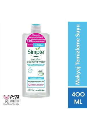 Water Boost Micellar Makeup Reinigungswasser für trockene Haut, Gesicht, Augen und Lippen 400 ml grt0047 - Simple