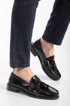 Wcr65 Schwarze Corcik-Quasten-Unisex-Freizeitschuhe, klassische, weiche Herren- und Damenschuhe - Waresta