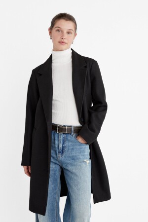 Weich strukturierter Mantel mit einem Knopf - Stradivarius