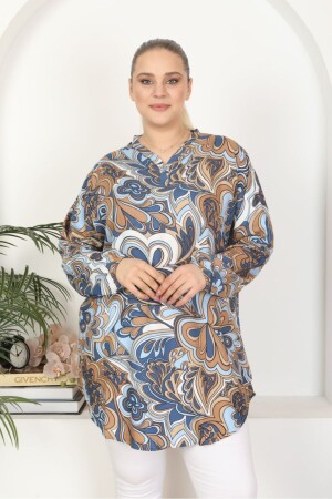 Weiche, bequeme, gemusterte Tunika aus gewebter Viskose - Tunikteks