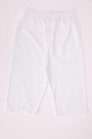 Weiße Damenstrumpfhose in Übergröße über dem Knie 0156 - Tutku