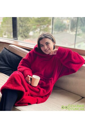 Welsoft Peluş Polar Giyilebilir Battaniye Pijama giyilebilir003 - 1