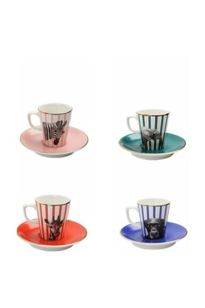 Wild Life Kahve Fincan Takımı PORWILD8PRCKT - Porland