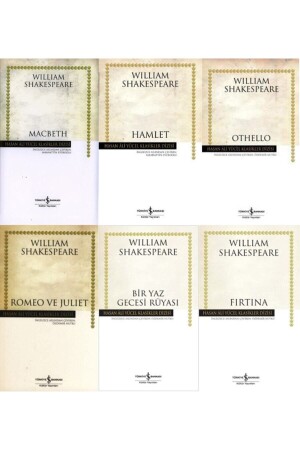 William Shakespeare 6-Bücher-Set Hamlet-Macbet-Ein Sommernachtstraum-Romeo und Julia-Othello-Der Sturm - Türkiye İş Bankası Kültür Yayınları