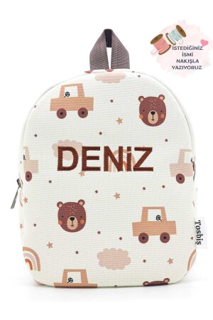 [Wir schreiben den Namen, den Sie wollen] Spielzeugauto 0–8 Jahre alter Kinderrucksack – Kindergarten-Kinderzimmer-Tasche - Tosbiş