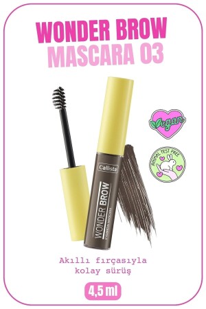 Wonder Brow Eyebrow Mascara Kaş Maskarası 03 Koyu Kahve - Callista