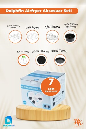 Xiaomi 3 Kompatibel mit allen Airfryer-Modellen. 5L Philips 4. 1 Edelstahl-Fritteusen-Zubehörset SMRT-120 - DolphFin