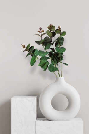 Yapay Çiçek 4 Dallı 33cm Yeşil Okaliptus - Lilac Home