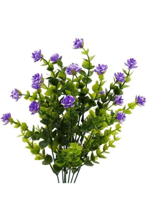 Yapay Çiçek Mor Mineli Şimşir Dekoratif Yapay Bitki - Nettenevime