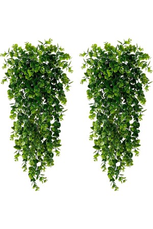 Yapay Çiçek Sarkan Şimşir Okaliptus Yapay Sarmaşık 2 Adet - Fesleğen Çiçek