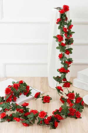 Yapay Kırmızı Gül Sarmaşık Çiçek - Bukashops