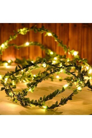 Yapraklı Dekorlu 3 Metre Peri Led Pilli Işık Yılbaşı Aydınlatma - Xnews