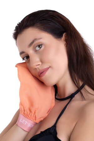 Yavruağzı Elastischer Bad-Dusch-Peeling-Peeling-Handschuh aus 100 % Flush-Seide für empfindliche Haut YAVRUAGZI2 - 4