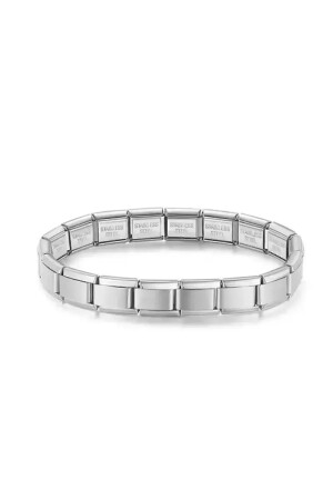 Yazısız Paslanmaz Çelik Italyan Charm Bileklik - Italian