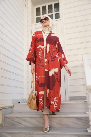 Yeni Kimono Desenli-turuncu ESRDIGITALKIMONO - 1