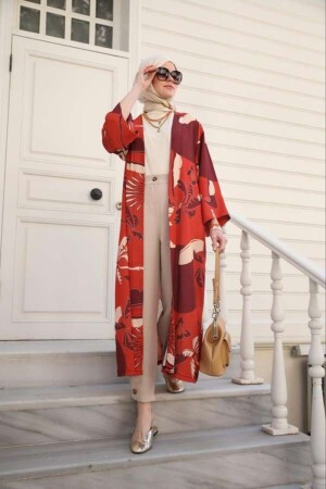 Yeni Kimono Desenli-turuncu ESRDIGITALKIMONO - 5