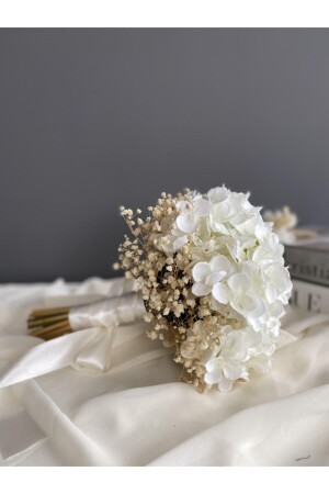 Yeni Sezon Beyaz Ortanca Cipsolu Gelin Çiçeği Yaka Çiçeği 2 Li Set fgç-134134511 - 2