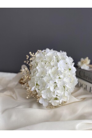 Yeni Sezon Beyaz Ortanca Cipsolu Gelin Çiçeği Yaka Çiçeği 2 Li Set fgç-134134511 - 3