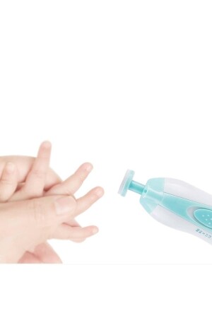 Yenidoğan Bebek Çocuk Pilli Tırnak Kesme Törpüleme Makinası Oval Mavi TM0051 - 2