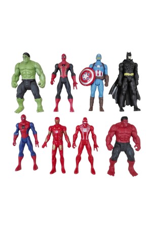 Yenilmezler 8'li Figür Oyuncak Örümcek Adam Hulk Kaptan Amerika Batman Demir Adam Venom - Brother Toys