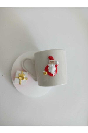 Yılbaşı hediyesi Noel Baba temalı kahve fincanı modeli hediyelik sunumluk dekoratif model 642180 - 2