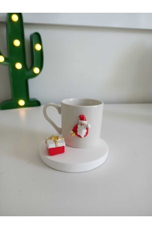 Yılbaşı hediyesi Noel Baba temalı kahve fincanı modeli hediyelik sunumluk dekoratif model 642180 - 3