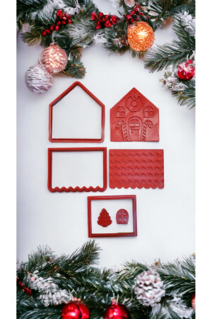 Yılbaşı Yeni Yıl Noel Kurabiye Evi Gingerbread House Kolay Yapım Kurabiye Kalıbı Seti Ve Glazür 100g S5569 - 3