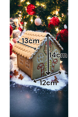Yılbaşı Yeni Yıl Noel Kurabiye Evi Gingerbread House Kolay Yapım Kurabiye Kalıbı Seti Ve Glazür 100g S5569 - 4