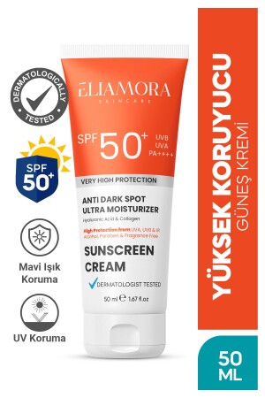Yoğun Leke Karşıtı -50 Spf Güneş Kremi - Eliamora