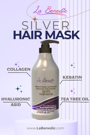 Yumuşatıcı Yoğun Silver Keratin Collagen Saç Bakım Maskesi (silver Boyalı Saç Tipleri Için) 500 ml E 8684172650205 - 2