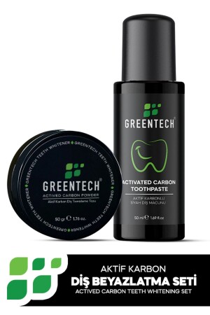 Zahnaufhellungsset (Zahnpasta 50 ml + Pulver 50 g) - Greentech