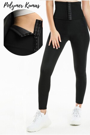 Zayıflatan Termal Sauna Agraflı - Kopçalı Korse Tayt - Elysa