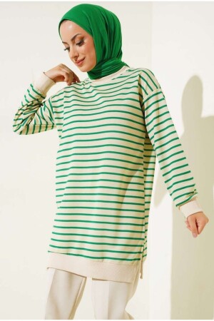 Zweifädig gestreiftes Hijab-Tunika-Sweatshirt - Neva