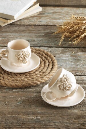 Zweimal Kaffeetassen-Set für 2 handgefertigte türkische Kaffee-Expresso-Tassen-Set 153-99-1252 - MaisonArt
