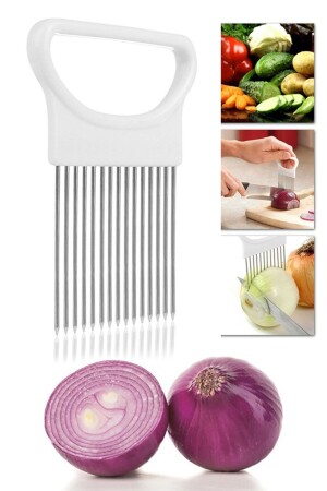 Zwiebelhalter aus Edelstahl, Gemüsehobel, Kamm, Zwiebelschneidekamm - Anadolu Saray Çarşısı